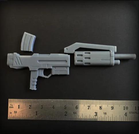 144 100比例 杰钢光束步枪3D打印模型