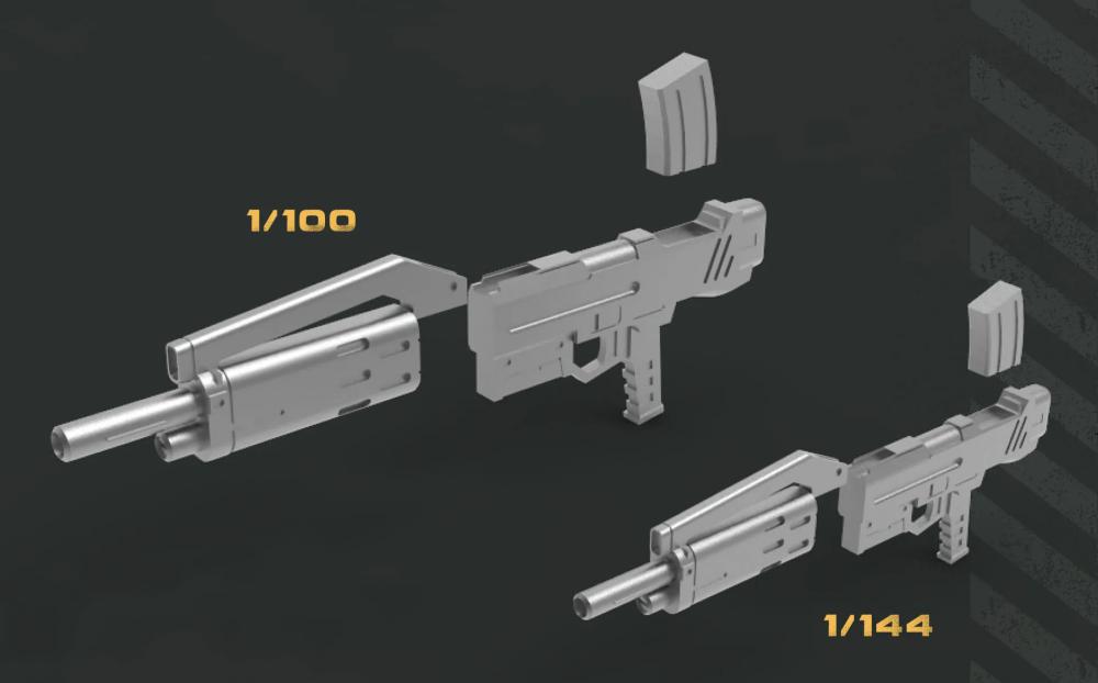 144 100比例 杰钢光束步枪3D打印模型