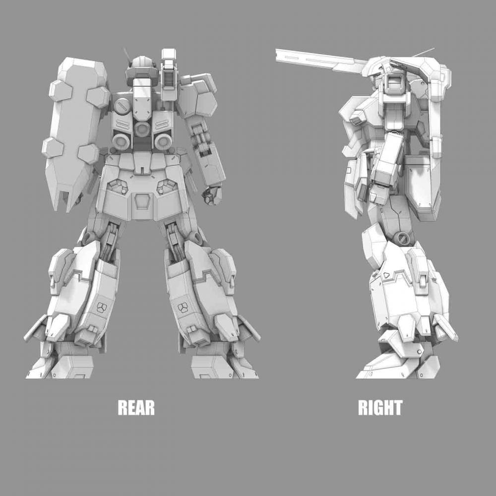 机动战士高达 杰刚改造型3D打印模型