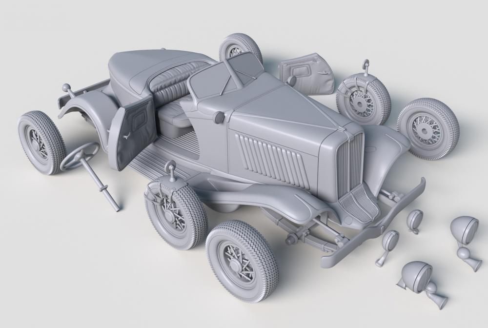 1931 奥本 8-98 SPEEDSTER 老爷车3D打印模型