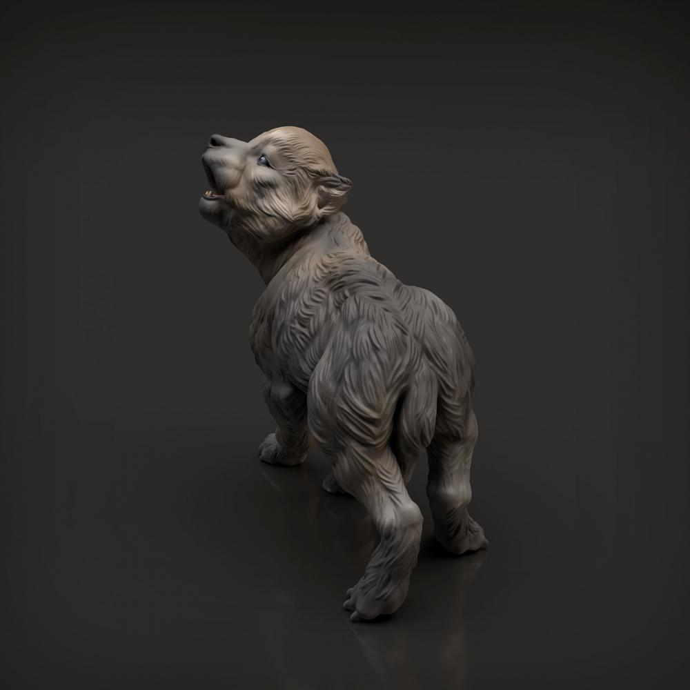 狼幼崽3D打印模型