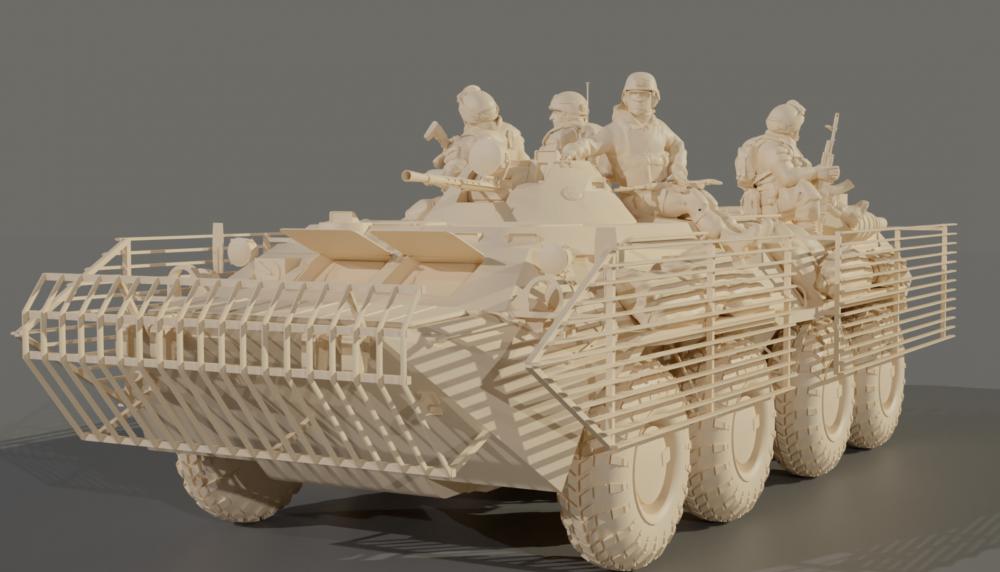 BTR-80装甲输送车3D打印模型