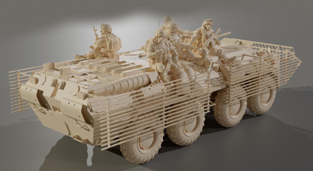 BTR-80装甲输送车3D打印模型