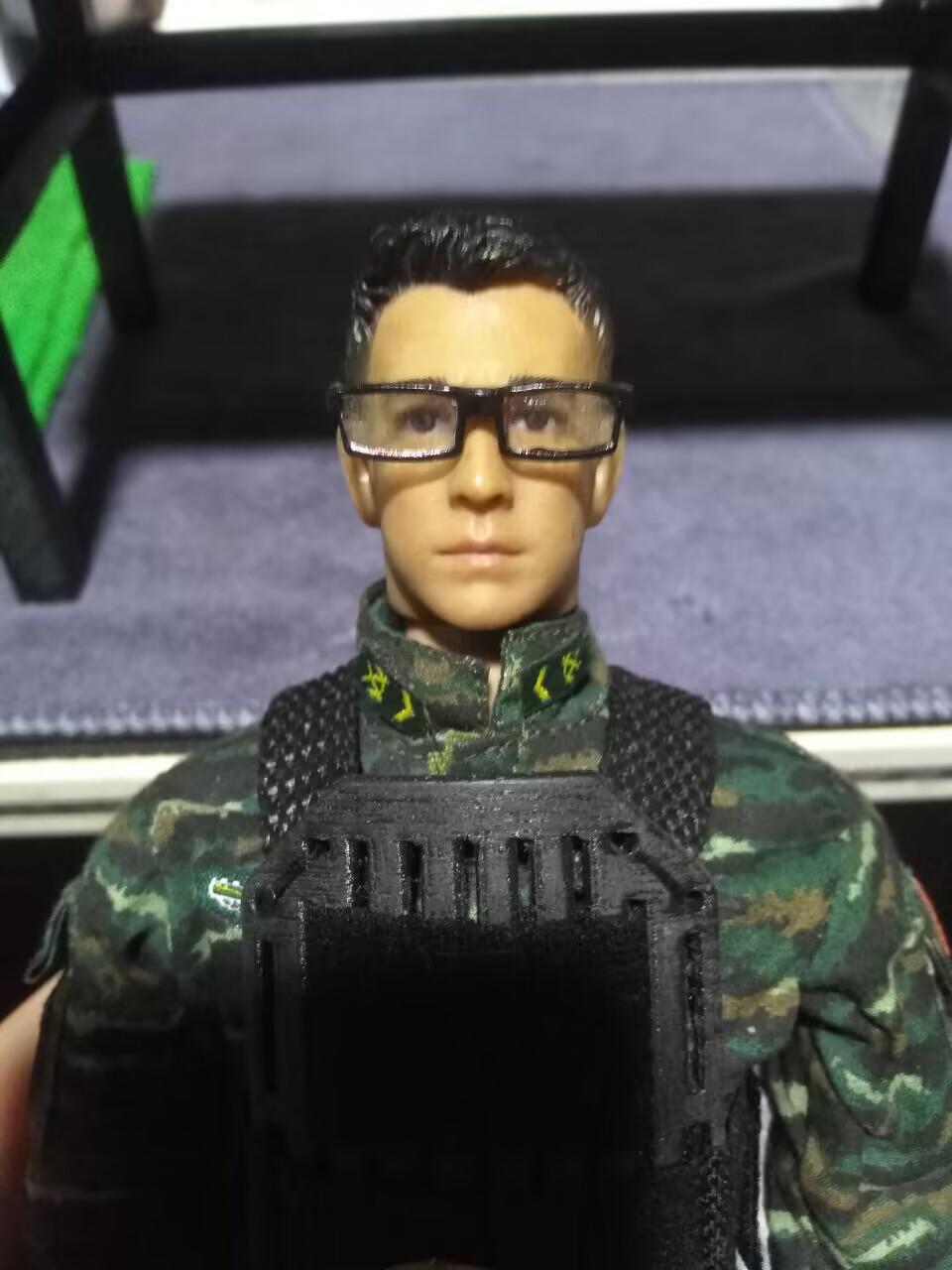 1/6兵人眼镜（小框眼镜）3D打印模型