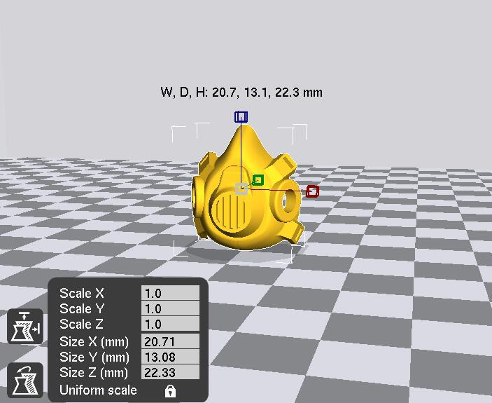 1/6兵人装备防毒面具3D打印模型