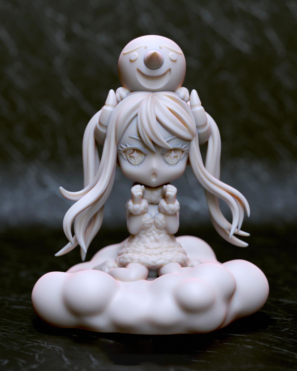 露西 妖精的尾巴 Q版3D打印模型