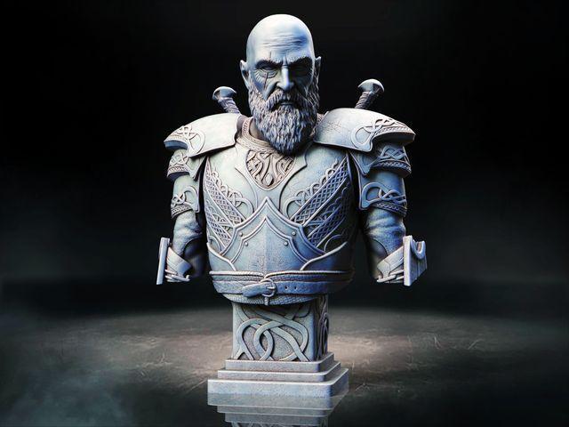 战神5 奎托斯 胸像3D打印模型