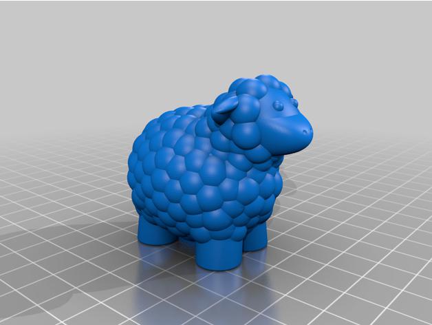 可爱的小羊3D打印模型