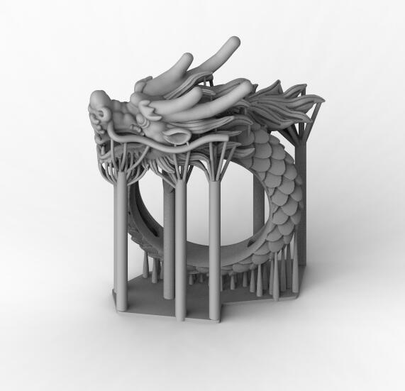 龙戒指3D打印模型