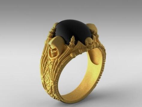 朋克-骷髅戒指3D打印模型