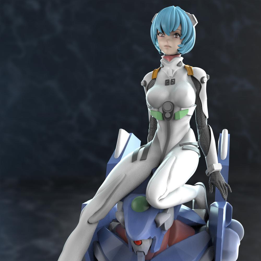 EVA 零号机+绫波丽3D打印模型