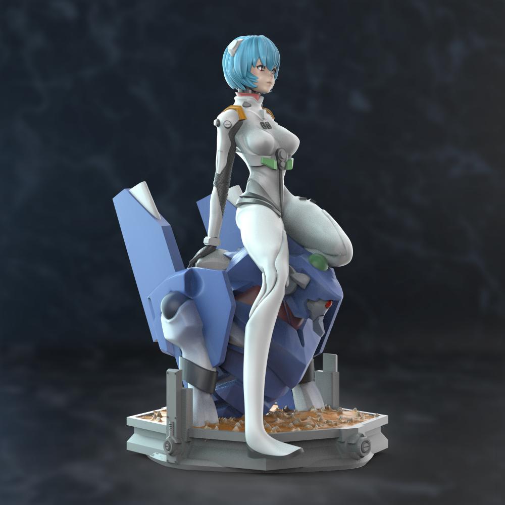 EVA 零号机+绫波丽3D打印模型