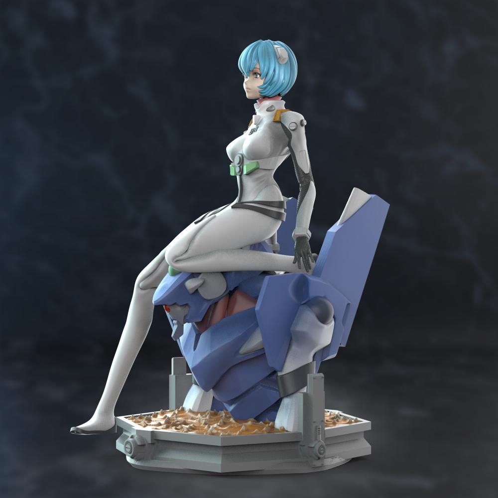 EVA 零号机+绫波丽3D打印模型