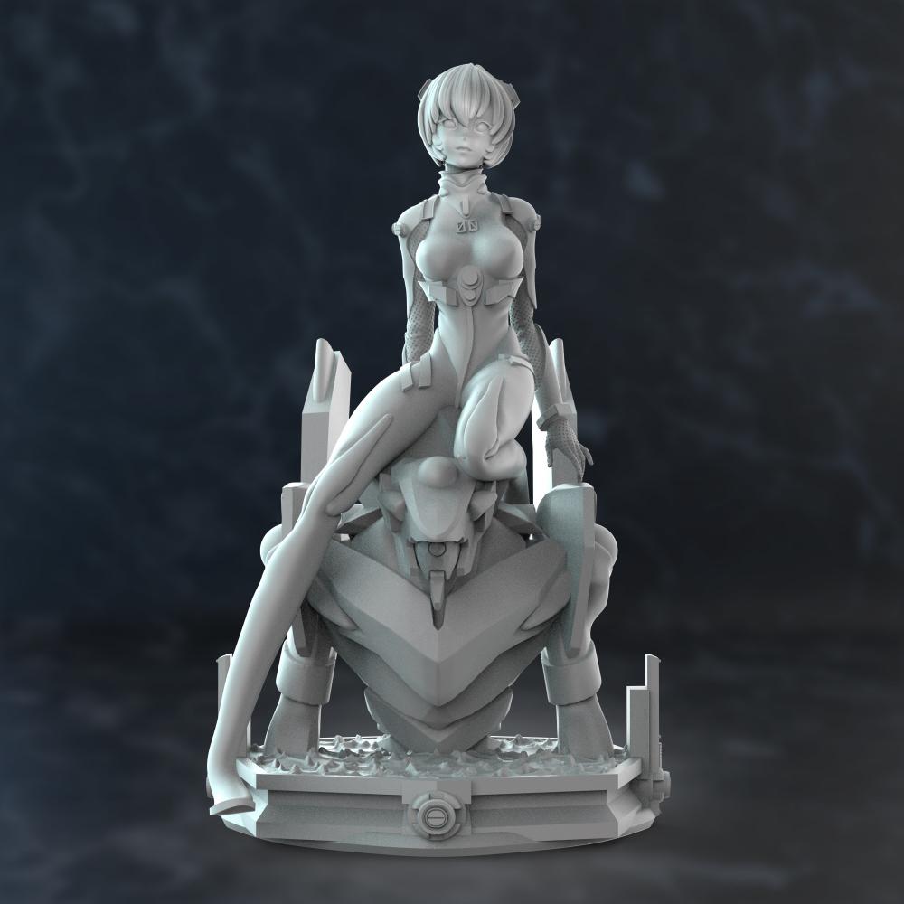 EVA 零号机+绫波丽3D打印模型