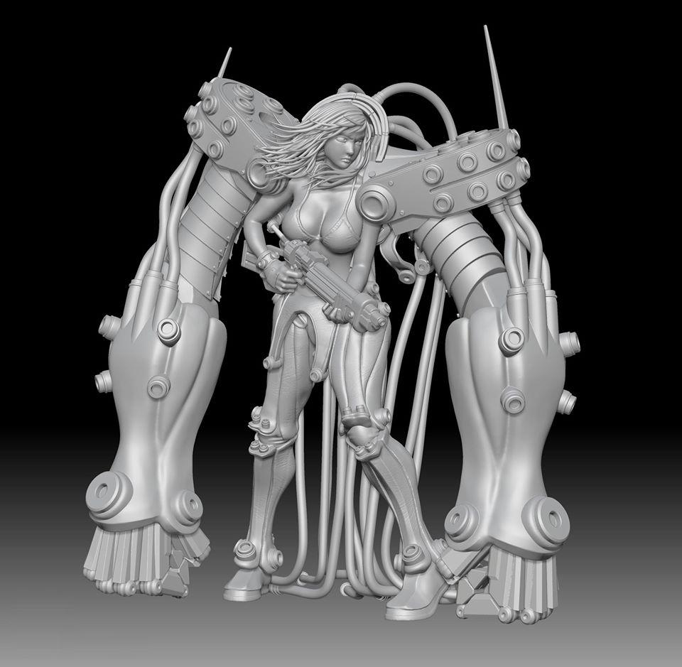 杀戮都市 下平玲花 强化型套装3D打印模型