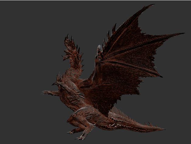 怪物猎人 煌黑龙3D打印模型