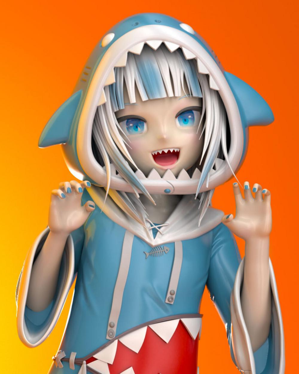 小鲨鱼 古拉3D打印模型