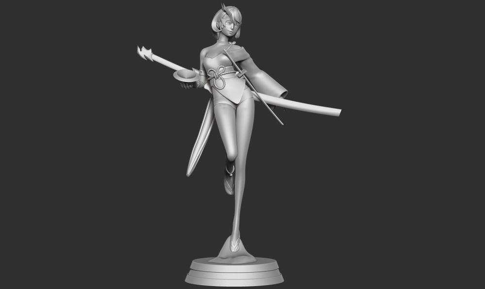 太刀美少女战士巴克3D打印模型