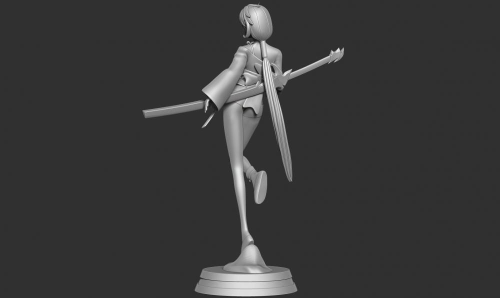 太刀美少女战士巴克3D打印模型