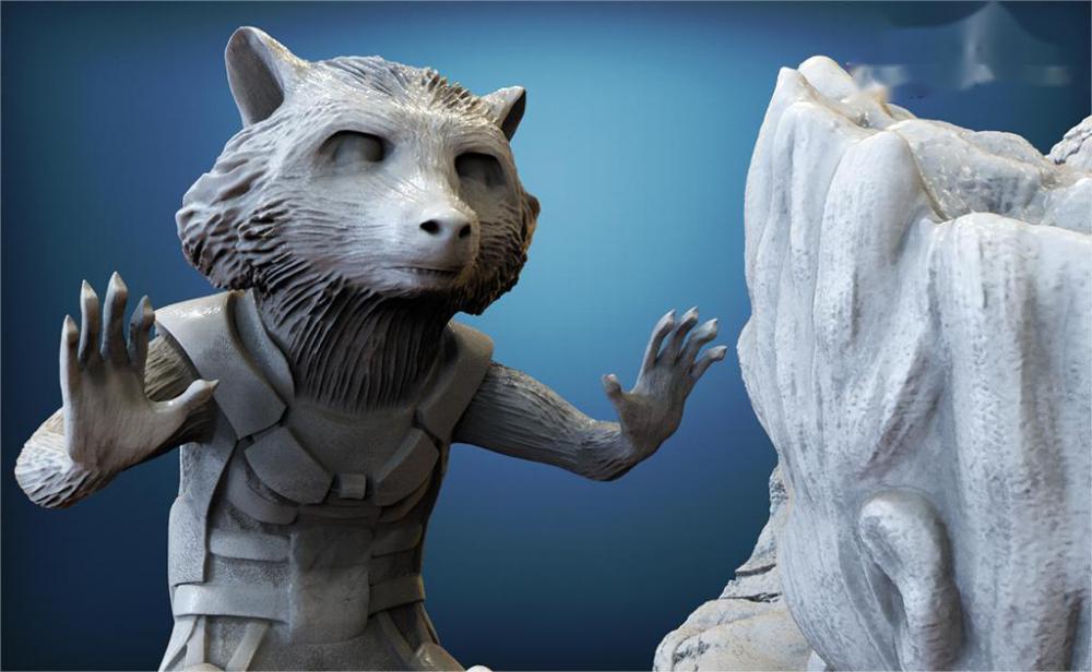 火箭浣熊和格鲁特3D打印模型