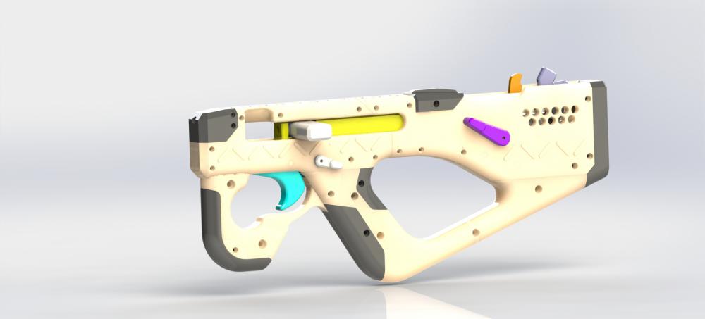 p90皮筋发射器3D打印模型