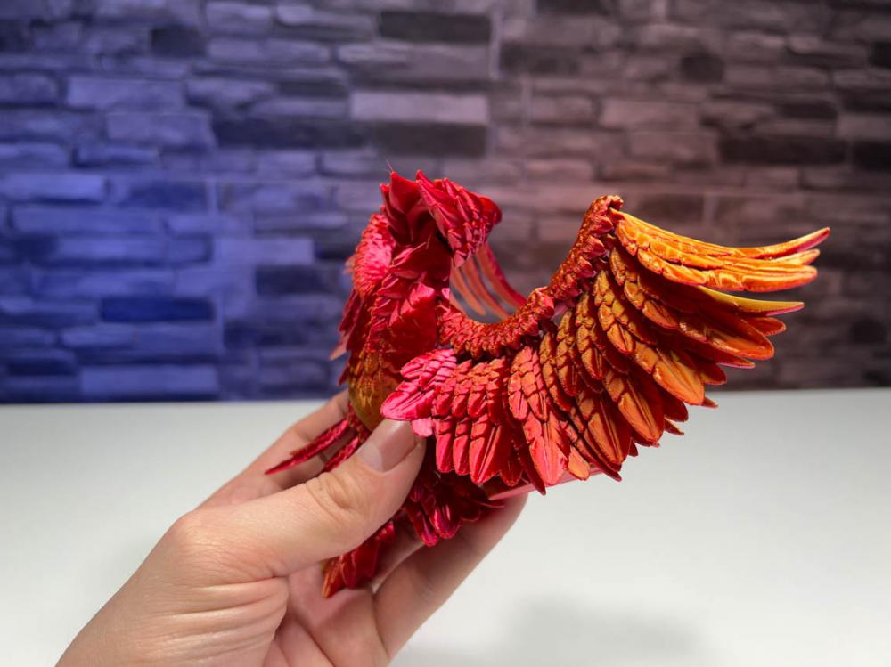 铰链式凤凰 可动3D打印模型