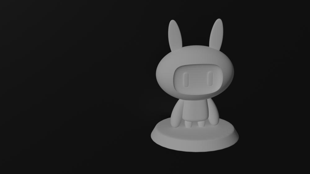 玩具兔子3D打印模型