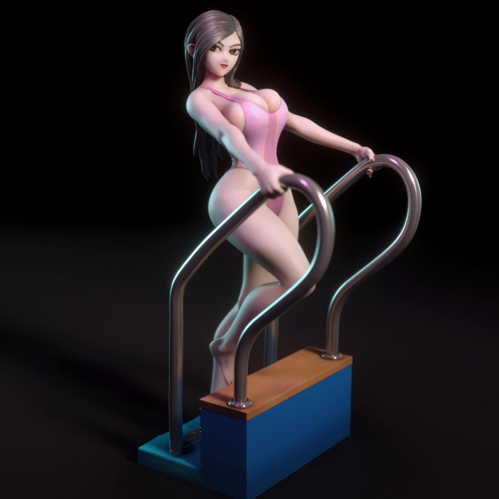 妮可 性感泳装3D打印模型