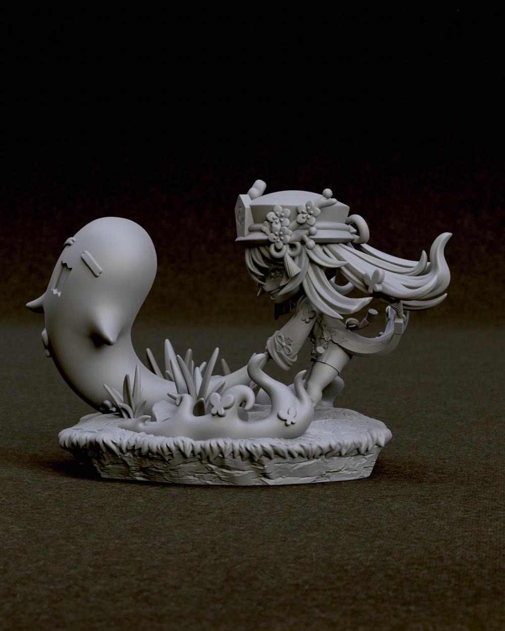 胡桃Q版3D打印模型