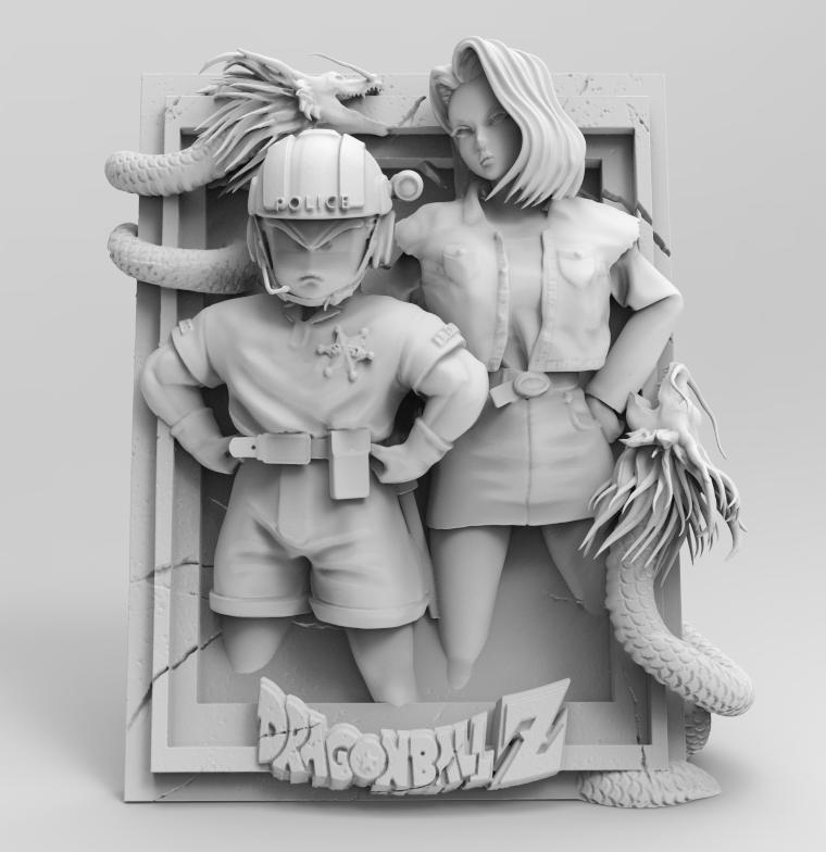 龙珠 浮雕系列 18号3D打印模型