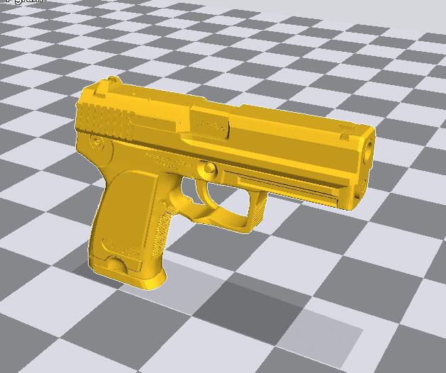 1/6兵人武器USP.45手枪3D打印模型