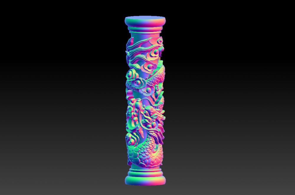 盘龙柱13D打印模型