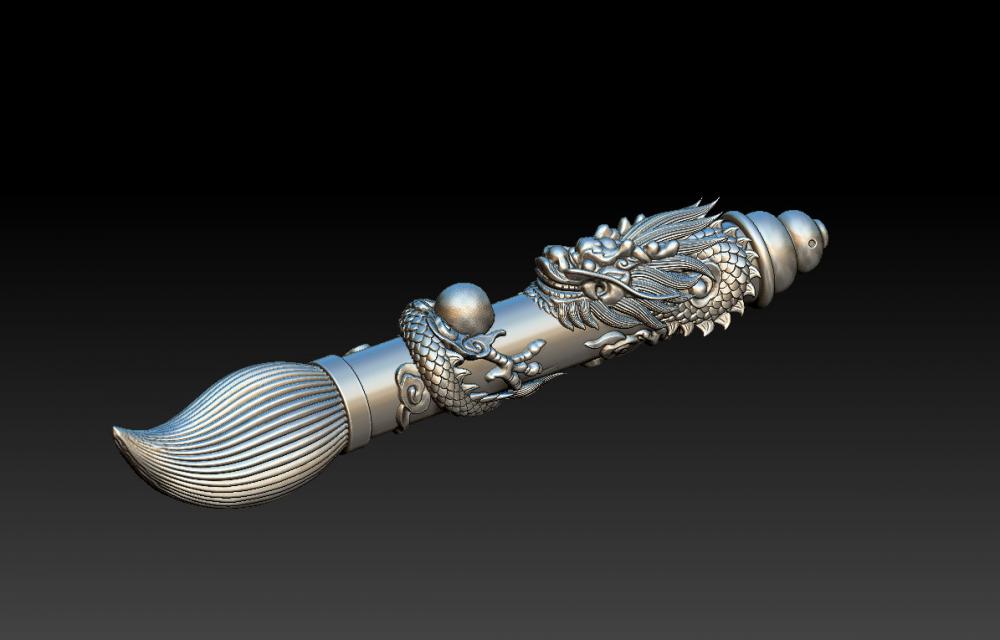 毛笔龙笔3D打印模型