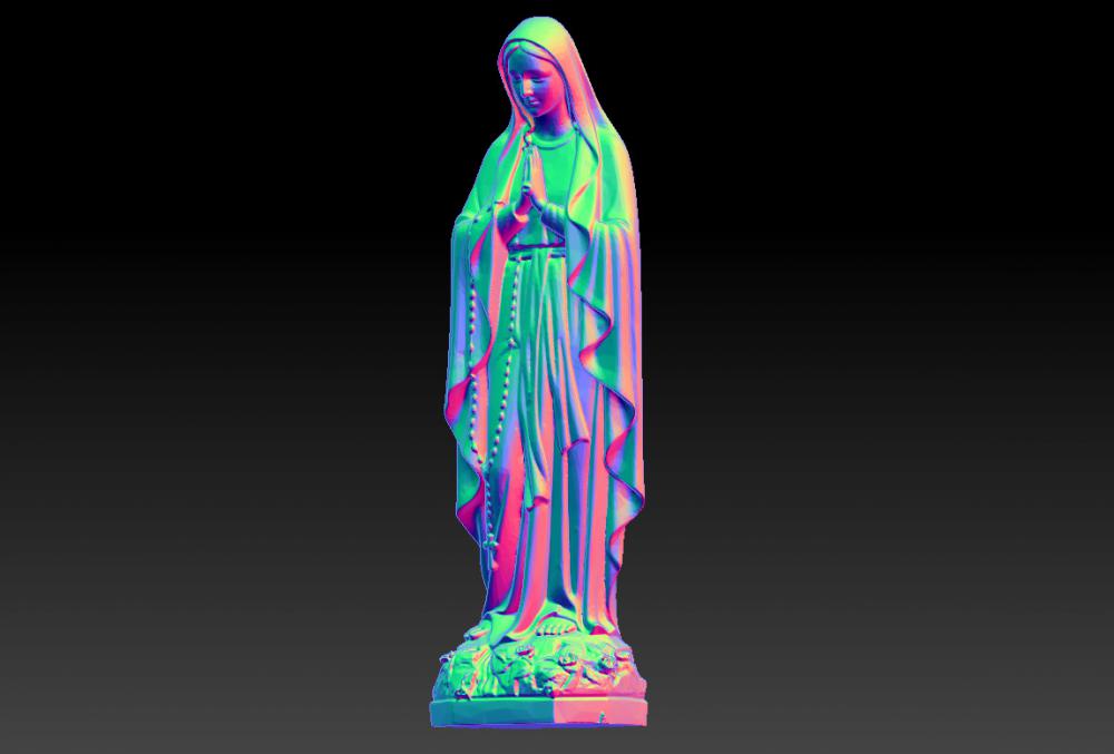 圣母玛丽亚3D打印模型