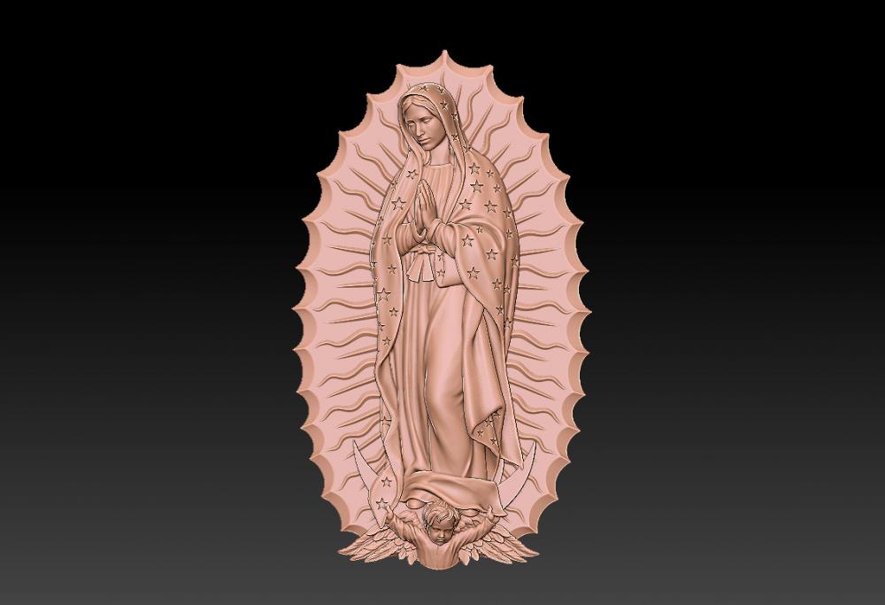 圣母小天使精品吊坠3D打印模型