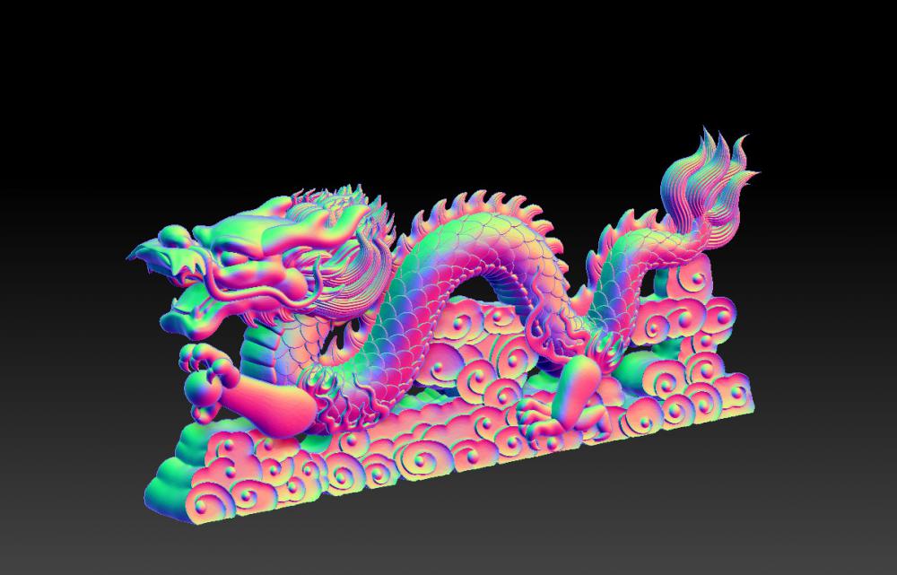 云龙戏珠3D打印模型