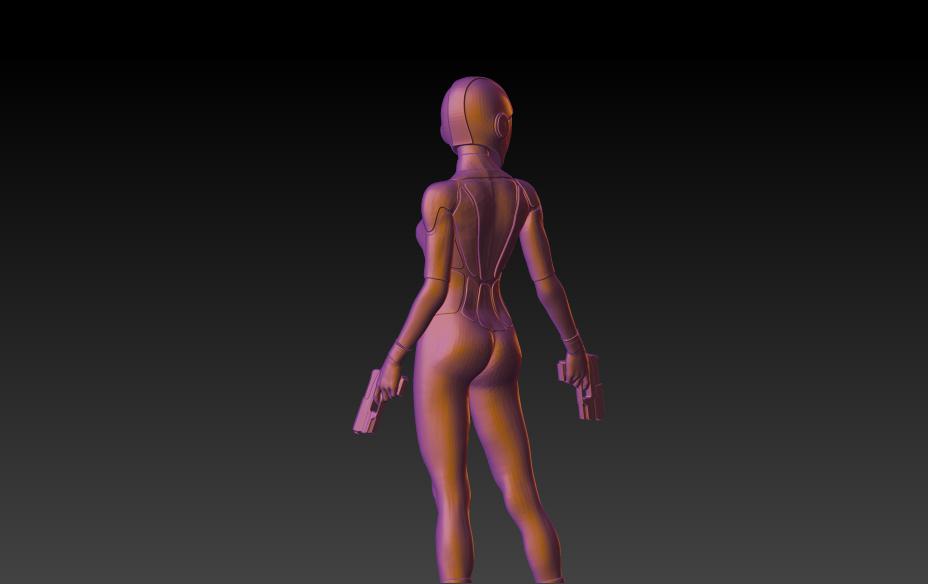 赛博朋克 女战士3D打印模型