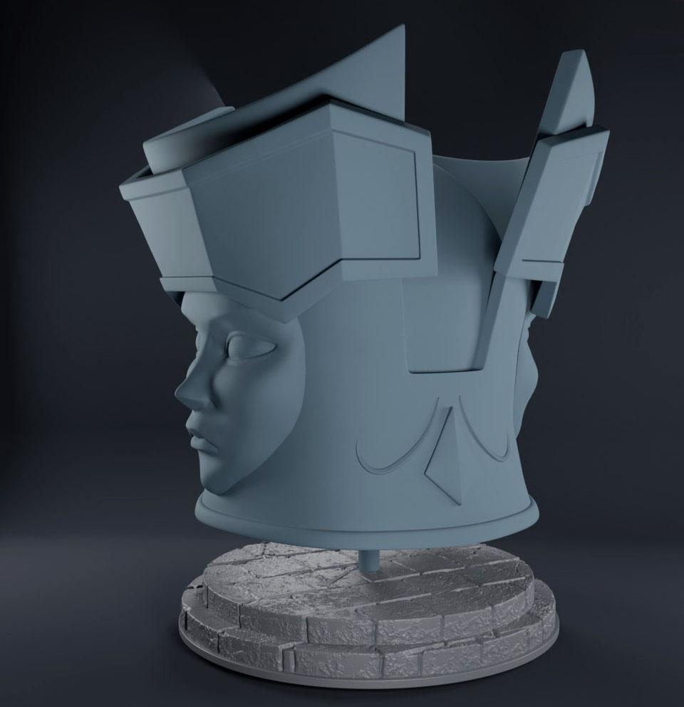 黄金圣斗士 撒加 双子座头盔3D打印模型