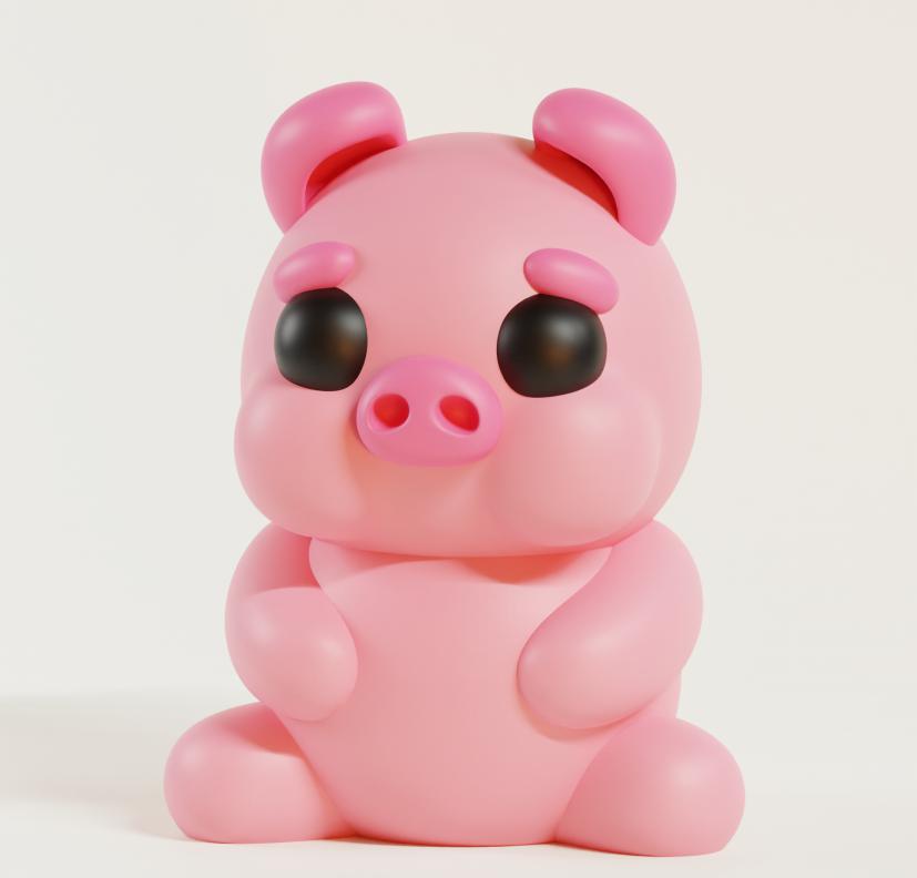 猪3D打印模型
