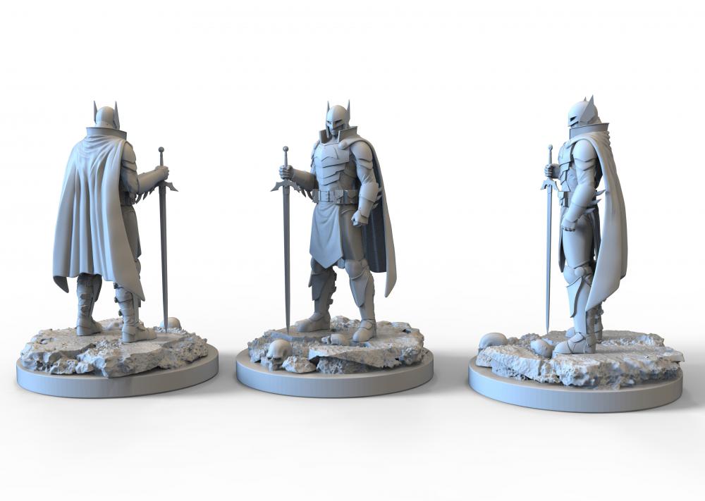 中世纪蝙蝠侠雕像3D打印模型