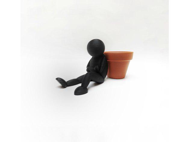花盆人物3D打印模型