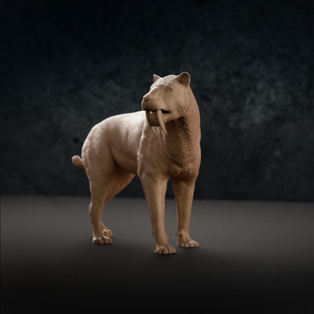 剑齿虎3D打印模型
