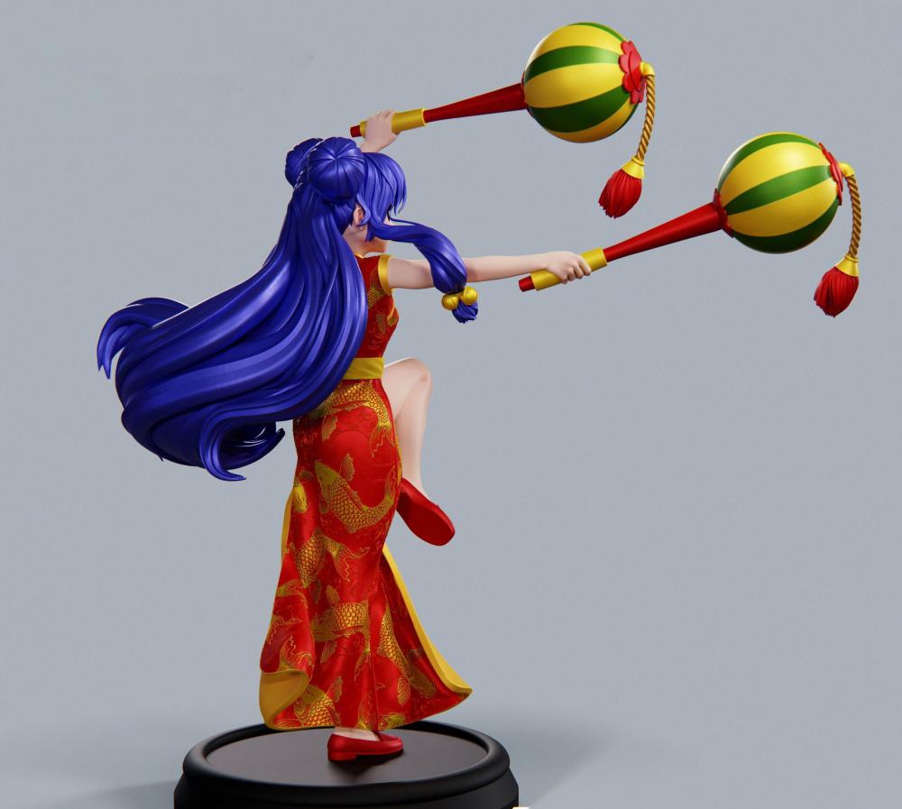 乱马 旗袍中国风3D打印模型
