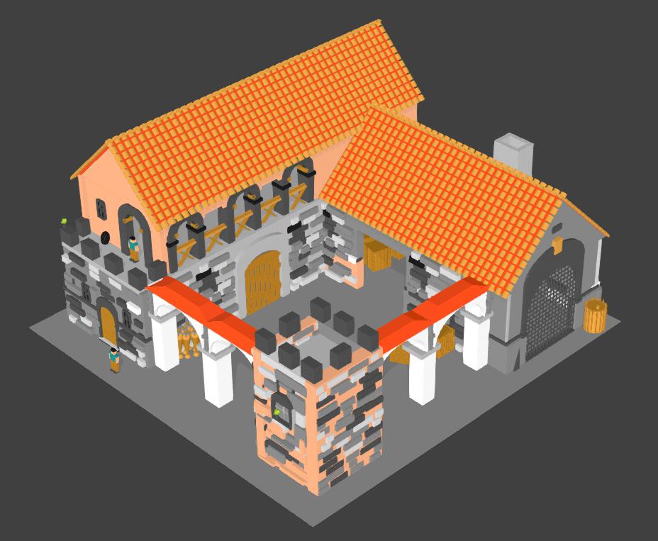 砖楼3D打印模型