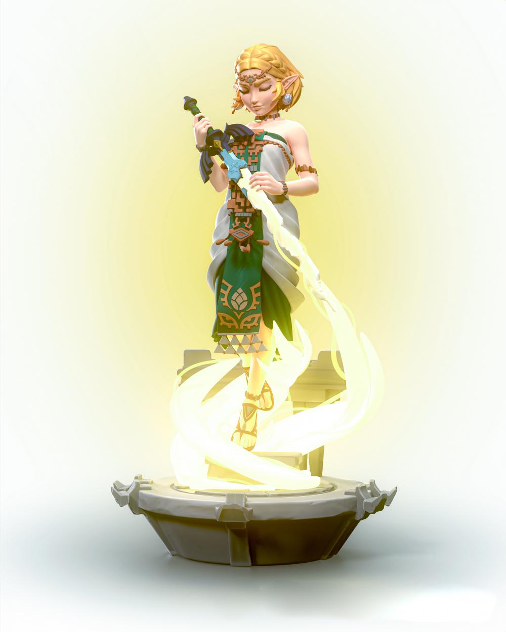 萨尔达传说 萨尔达公主 抱剑版和胸像3D打印模型