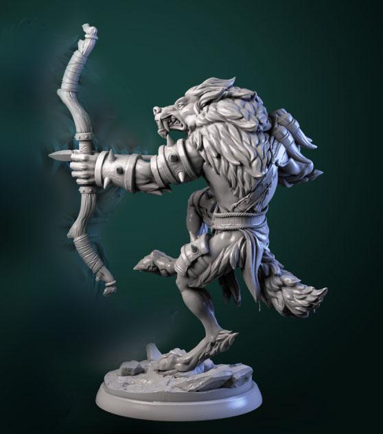 狼人弓箭手3D打印模型