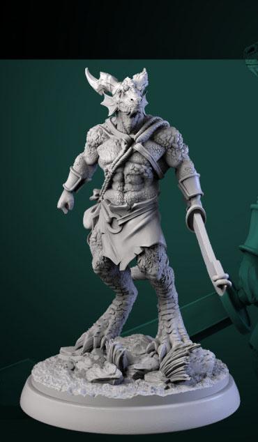 蜥蜴人战士3D打印模型