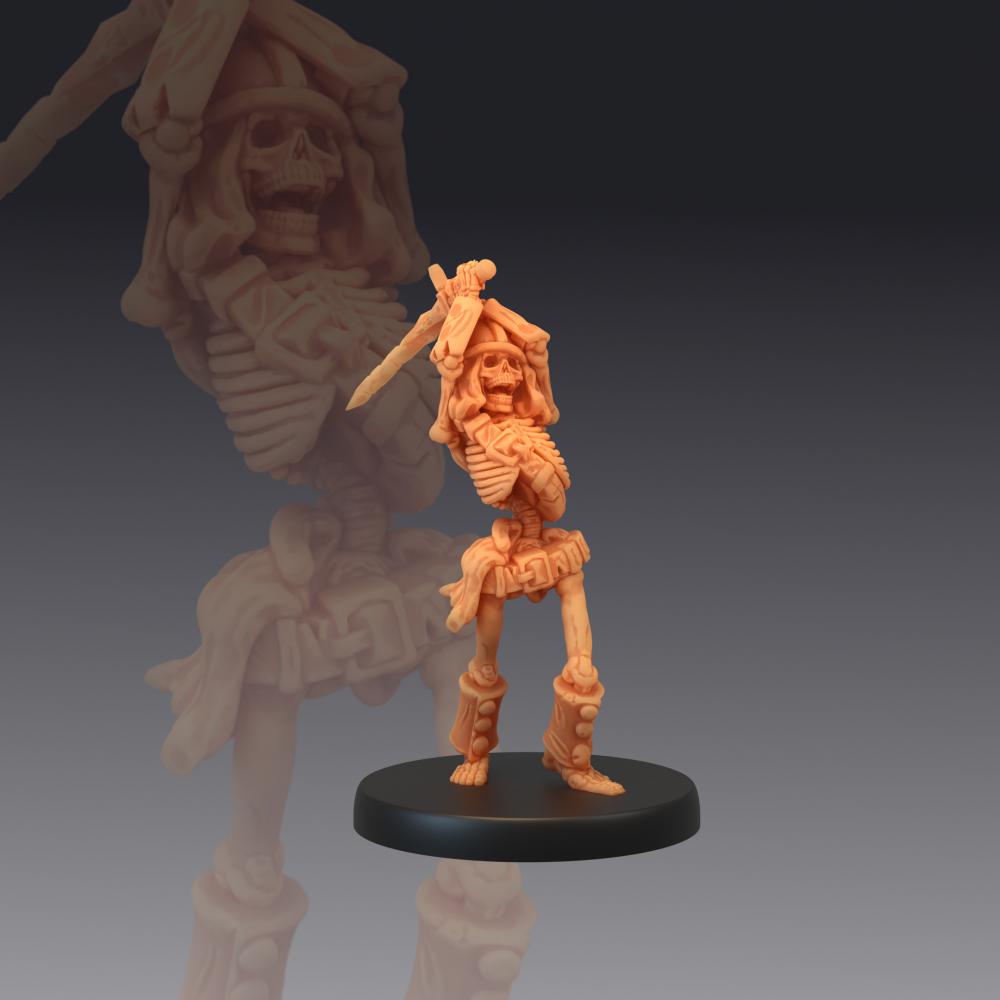 恐惧地穴 大剑骷髅兵3D打印模型