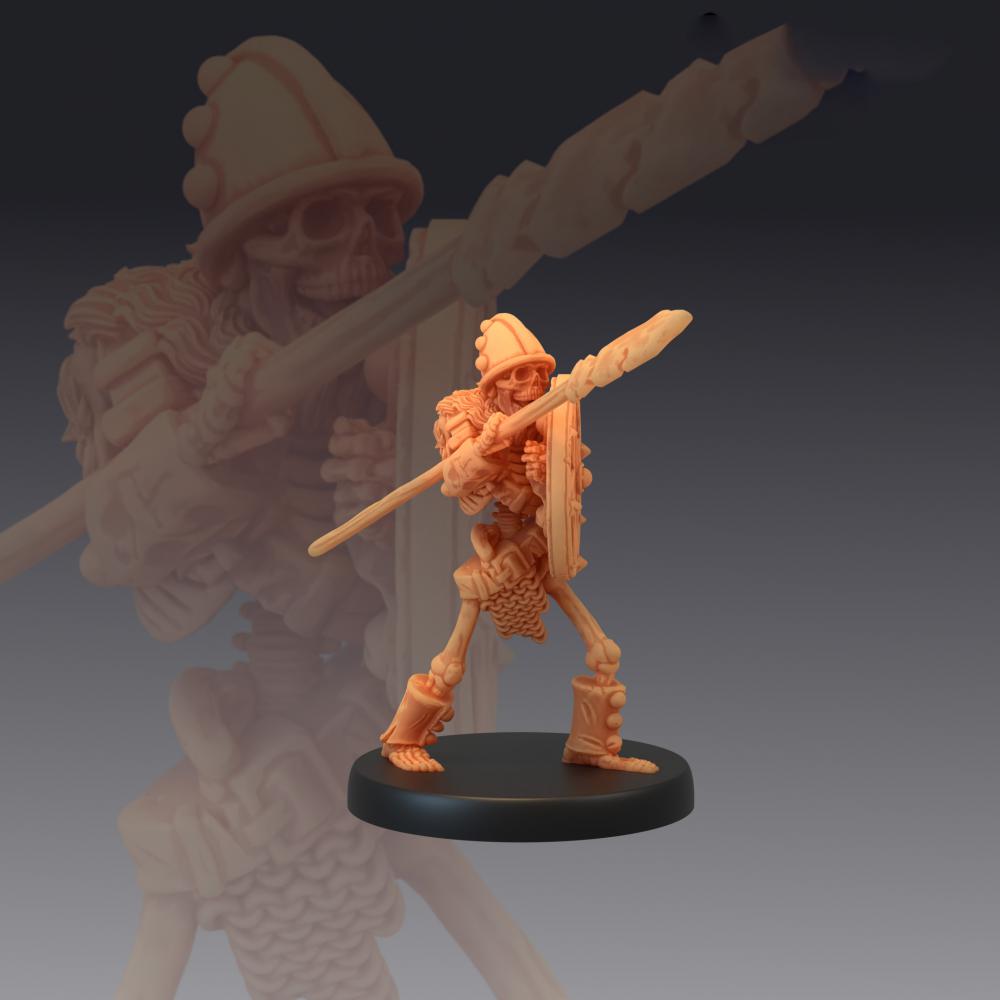 恐惧地穴长矛骷髅3D打印模型