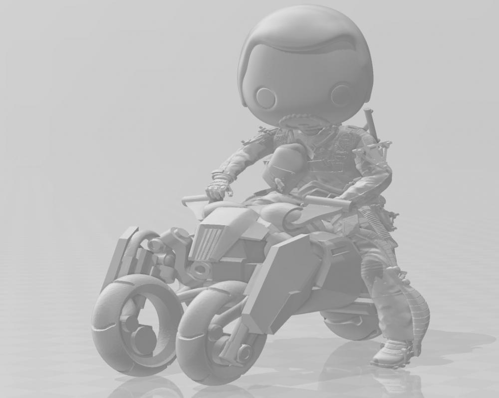死亡搁浅 山姆与摩托简易Q版 3D打印模型